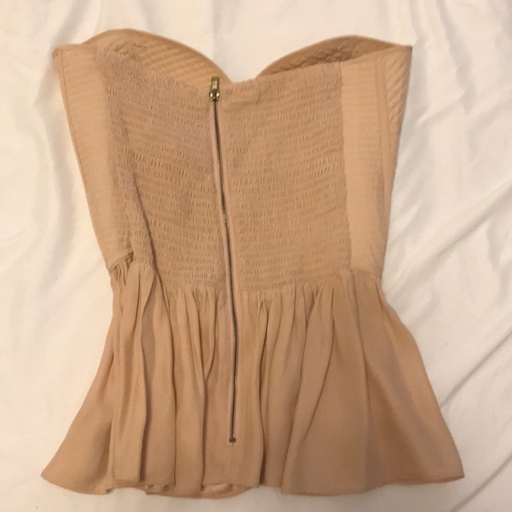 Parker blush strapless bustier top - Picture 2 of 4